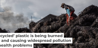 Workers prepare to burn imported plastic waste at a dump in East Java, Indonesia, in 2018. Ulet Ifansasti/Getty Images